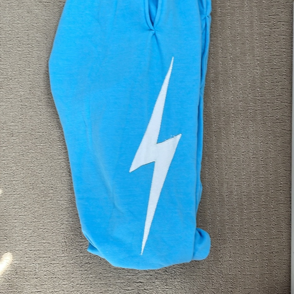 Aviator Nation Blue Lightning Bolt Stitch Men Joggers XL - Picture 3 of 14